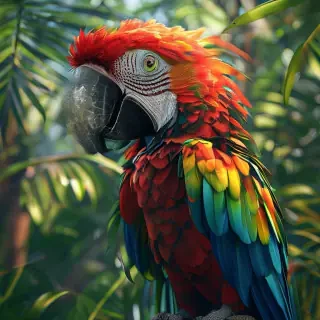 Parrot in a jungle